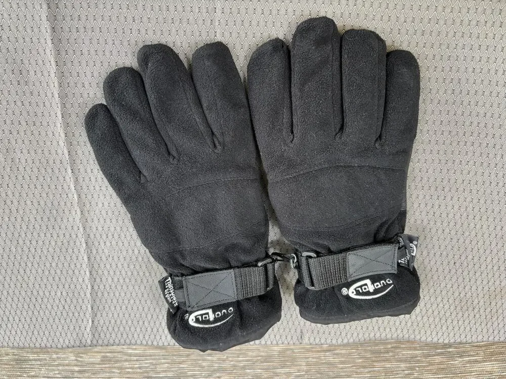 Thinsulate Gloves Mens XL Black Waterproof Fleece 40g Winter Ski Grip Hiking